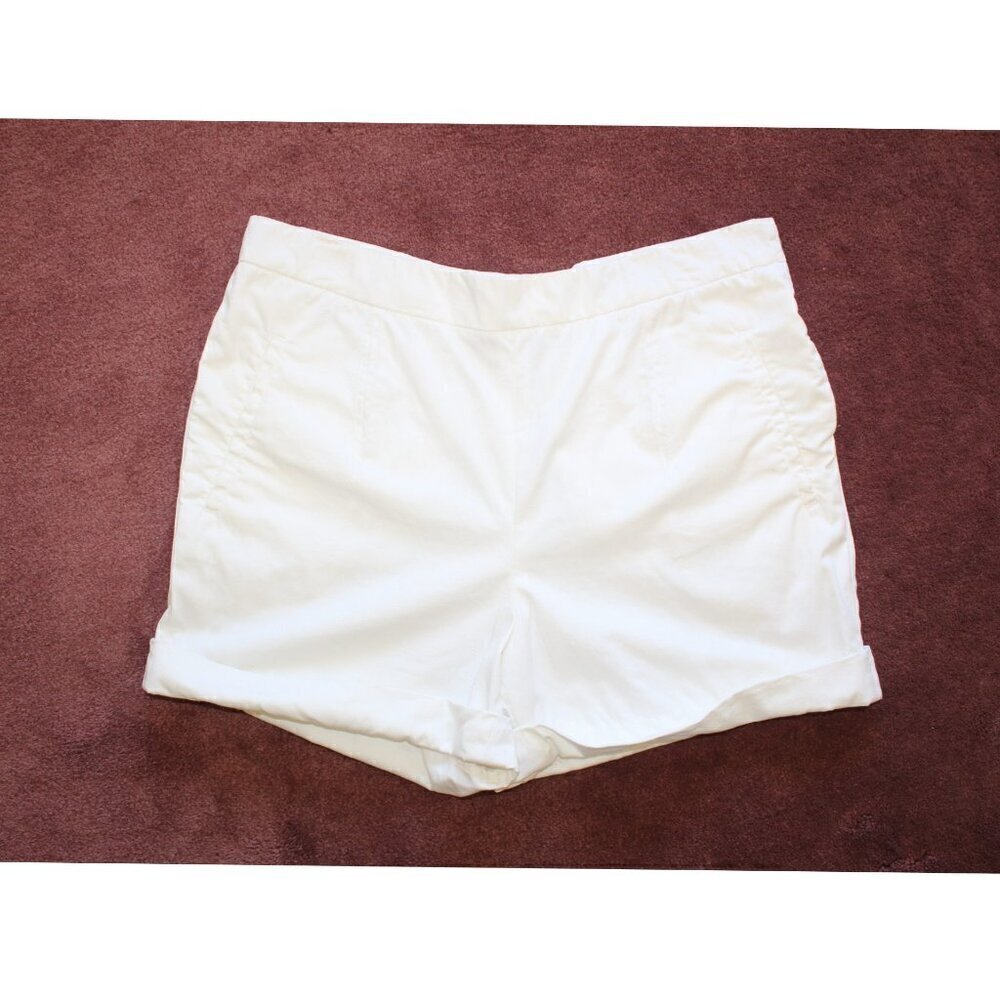 Brunello Cucinelli White Women's Shorts Pants Size 8 Zip Us 100% Cotton Italy